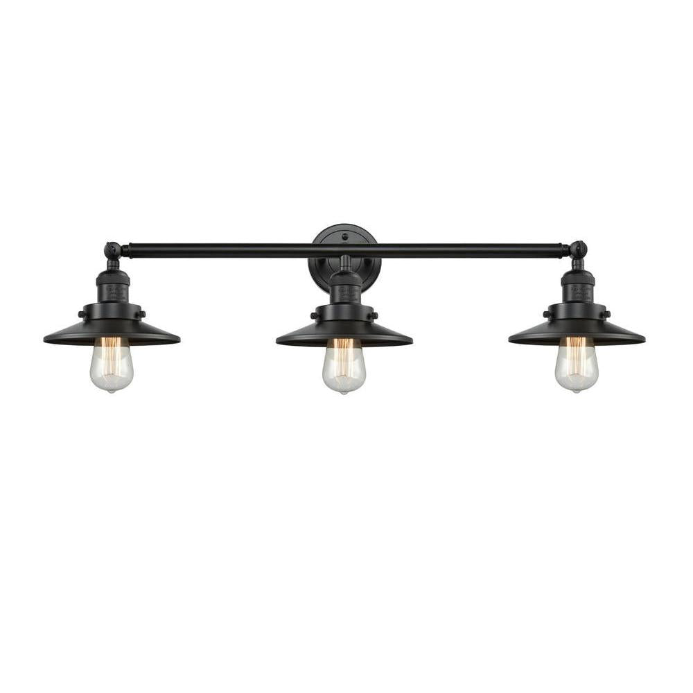 Railroad - 3 Light - 32 inch - Oil Rubbed Bronze - Bath Vanity Light