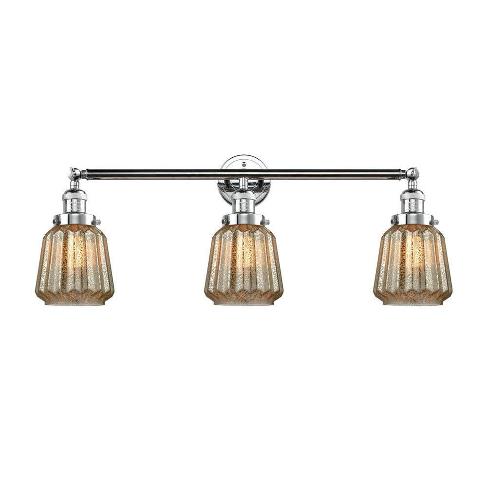 Chatham - 3 Light - 30 inch - Polished Chrome - Bath Vanity Light