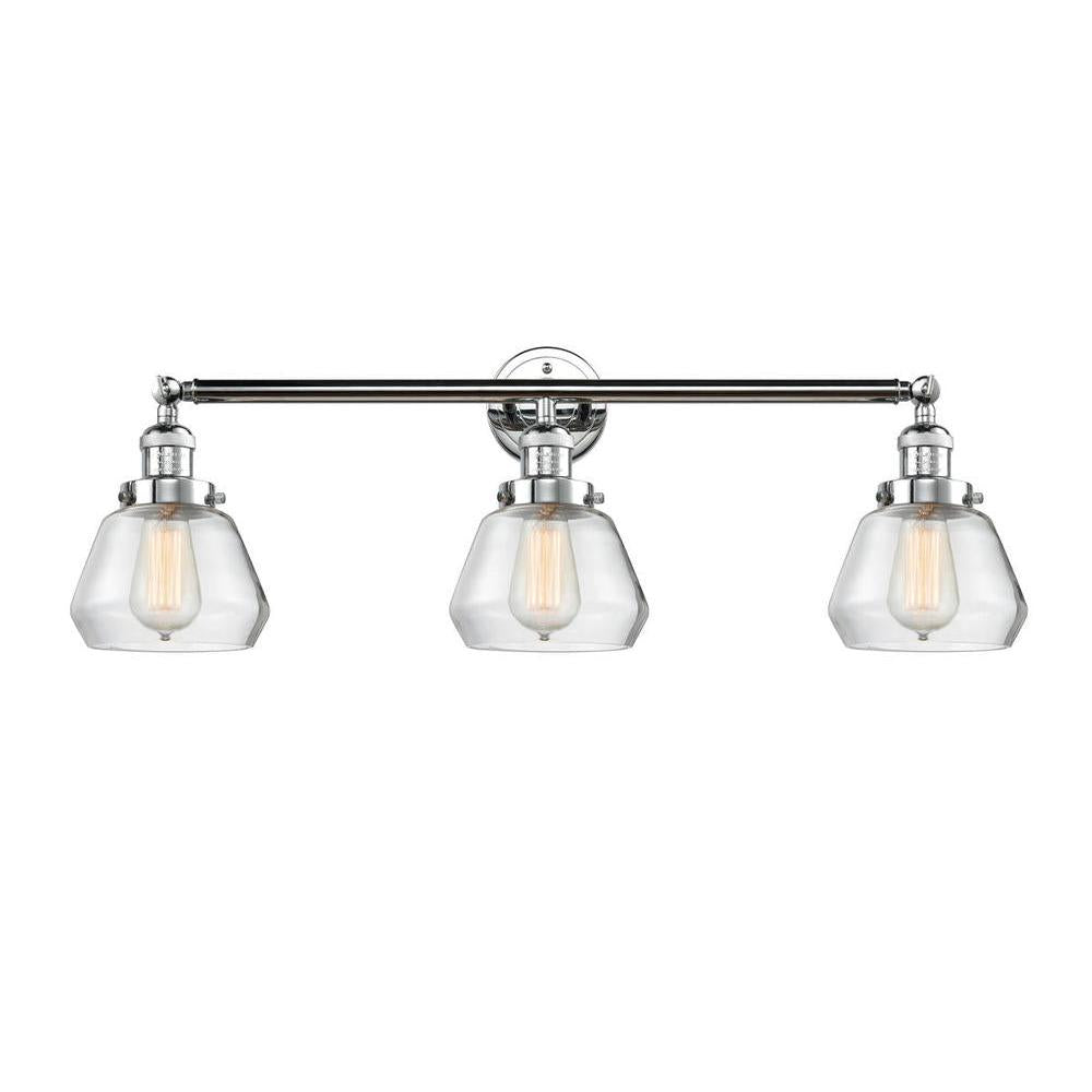 Fulton - 3 Light - 30 inch - Polished Chrome - Bath Vanity Light