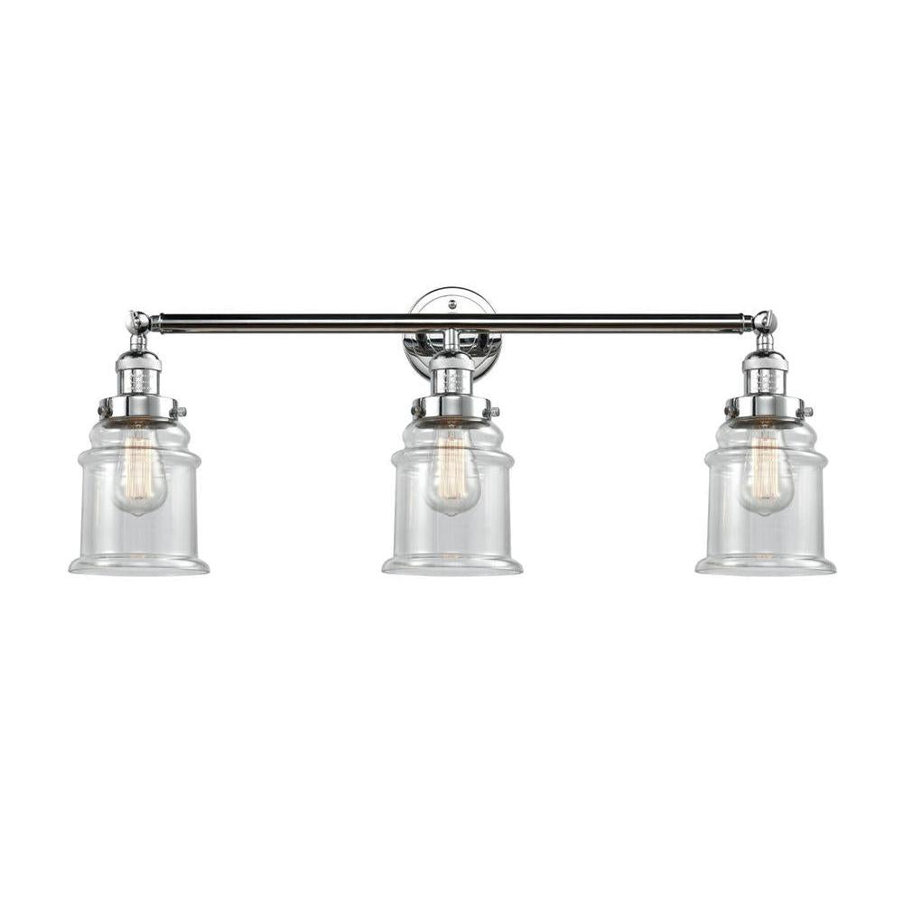 Canton - 3 Light - 30 inch - Polished Chrome - Bath Vanity Light