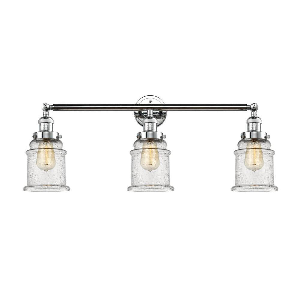 Canton - 3 Light - 30 inch - Polished Chrome - Bath Vanity Light