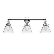 Cone - 3 Light - 32 inch - Polished Chrome - Bath Vanity Light