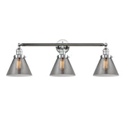 Cone - 3 Light - 32 inch - Polished Chrome - Bath Vanity Light