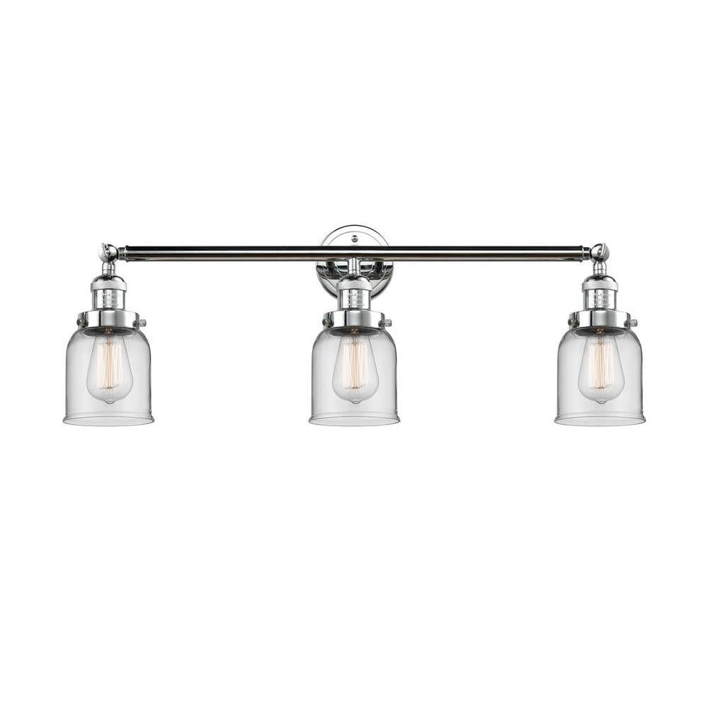 Bell - 3 Light - 30 inch - Polished Chrome - Bath Vanity Light