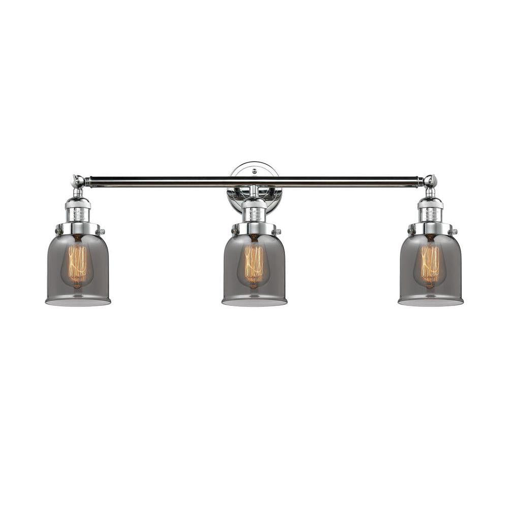 Bell - 3 Light - 30 inch - Polished Chrome - Bath Vanity Light