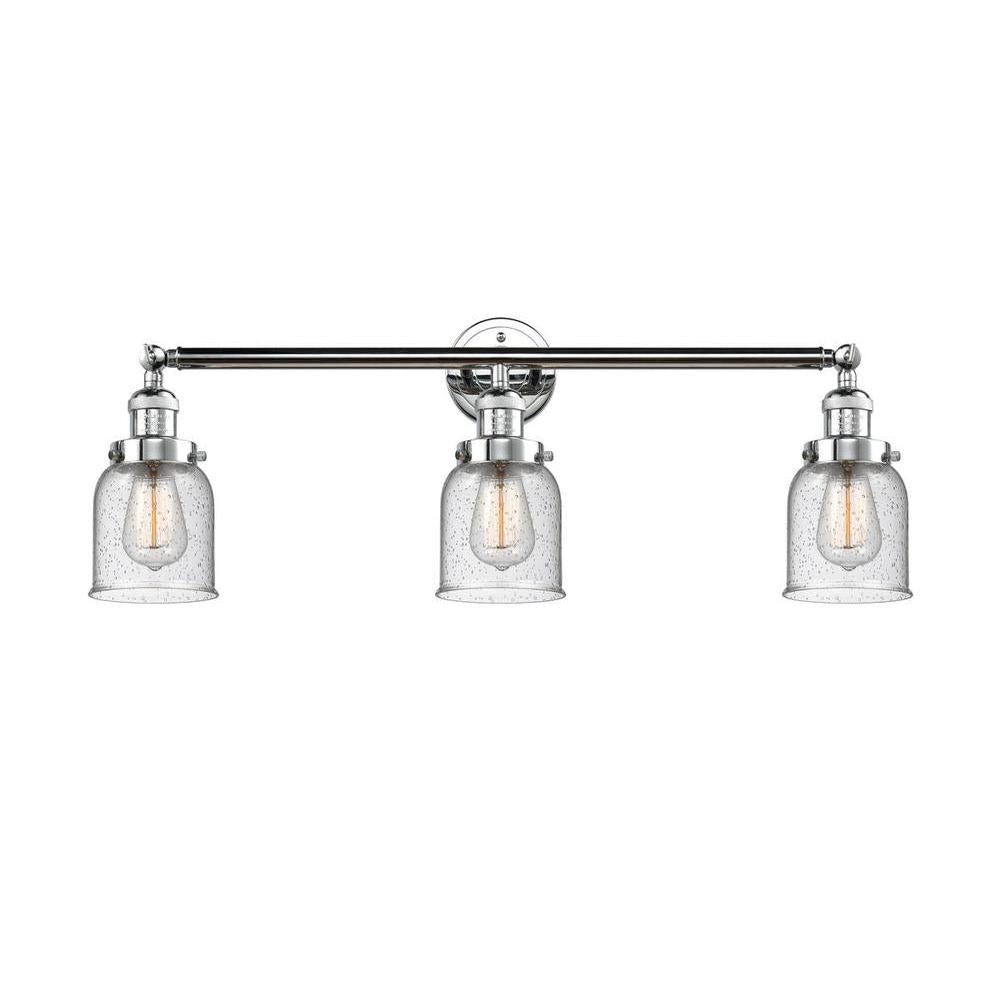 Bell - 3 Light - 30 inch - Polished Chrome - Bath Vanity Light