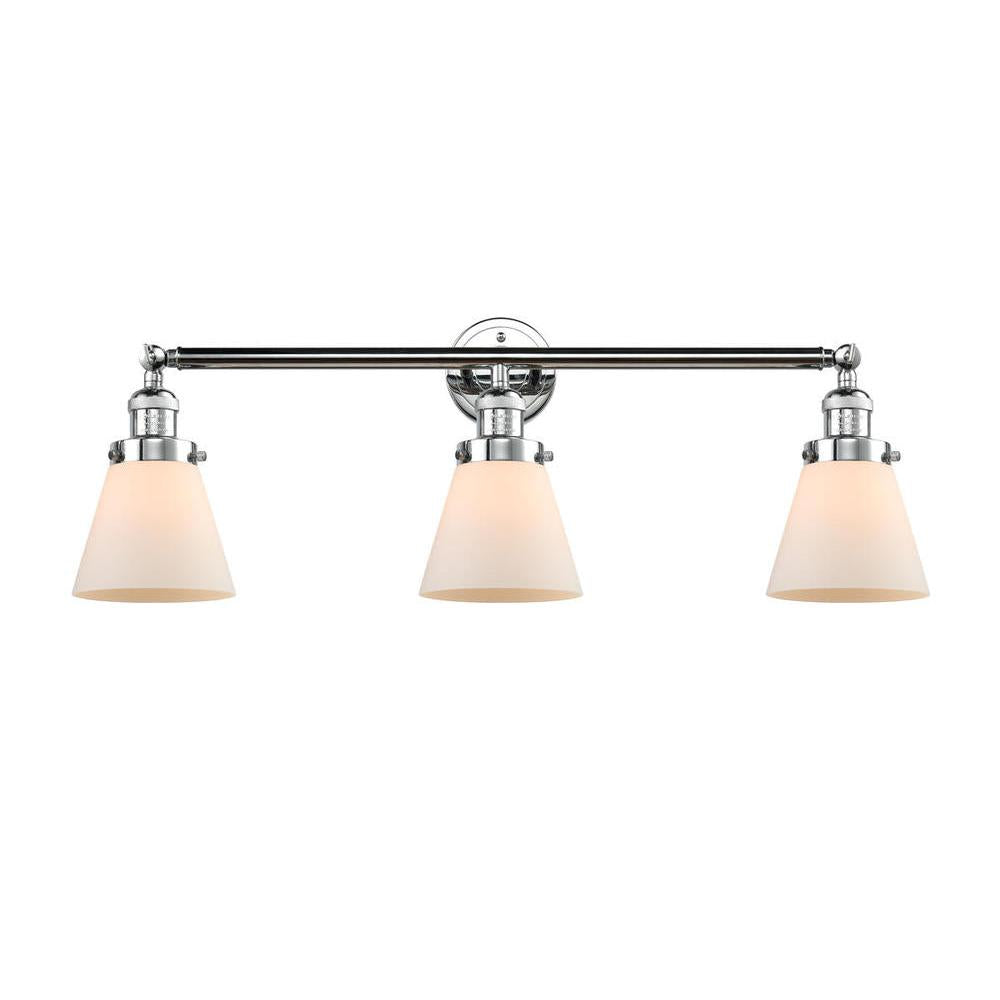 Cone - 3 Light - 30 inch - Polished Chrome - Bath Vanity Light