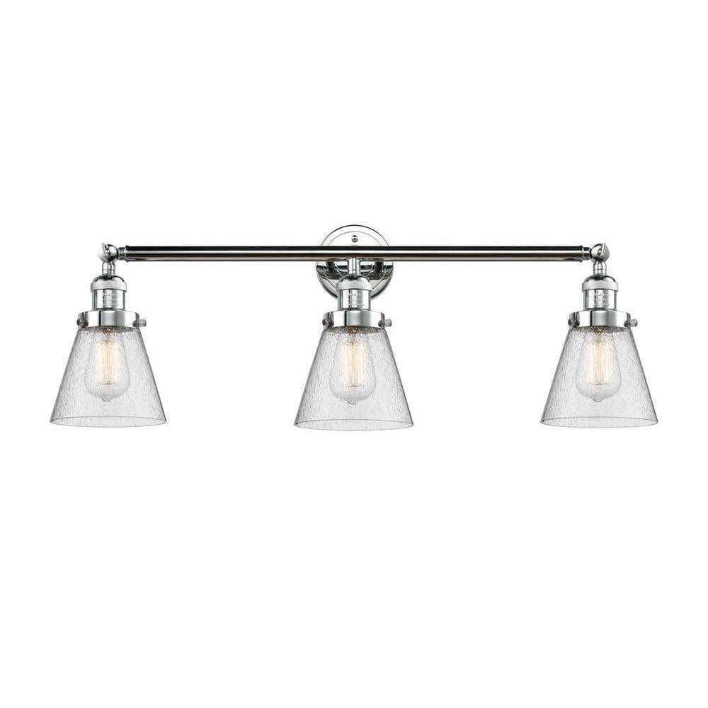 Cone - 3 Light - 30 inch - Polished Chrome - Bath Vanity Light