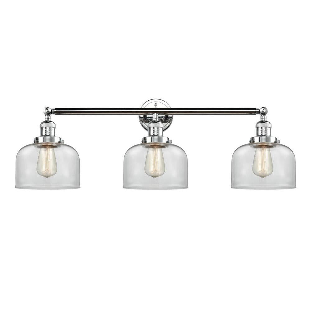 Bell - 3 Light - 32 inch - Polished Chrome - Bath Vanity Light