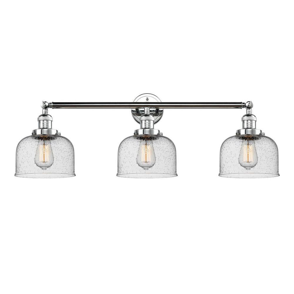 Bell - 3 Light - 32 inch - Polished Chrome - Bath Vanity Light