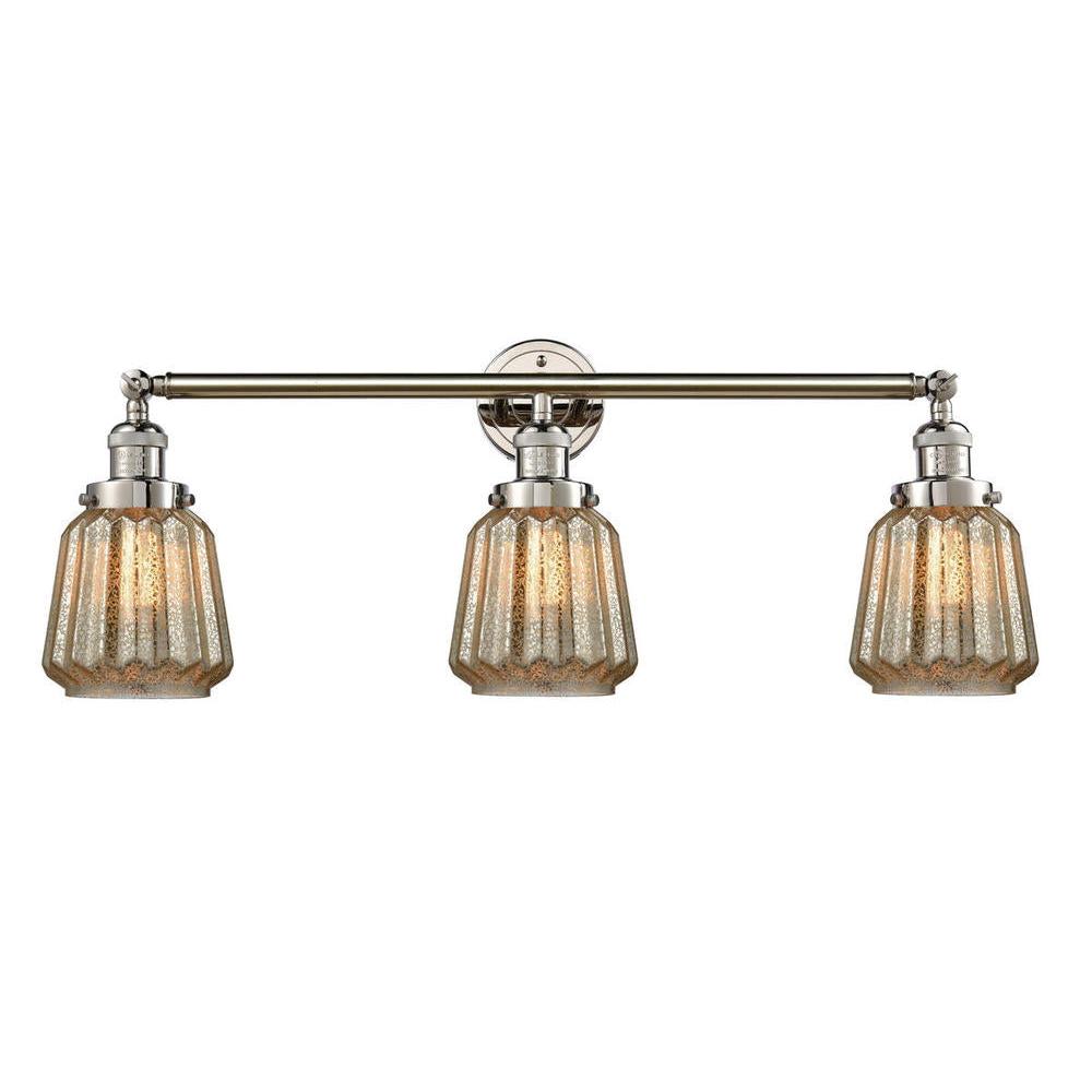 Chatham - 3 Light - 30 inch - Polished Nickel - Bath Vanity Light