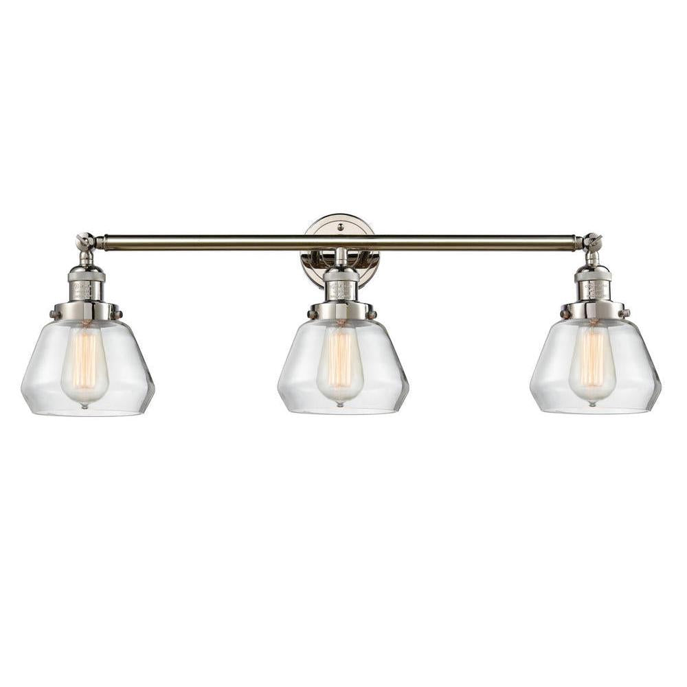 Fulton - 3 Light - 30 inch - Polished Nickel - Bath Vanity Light