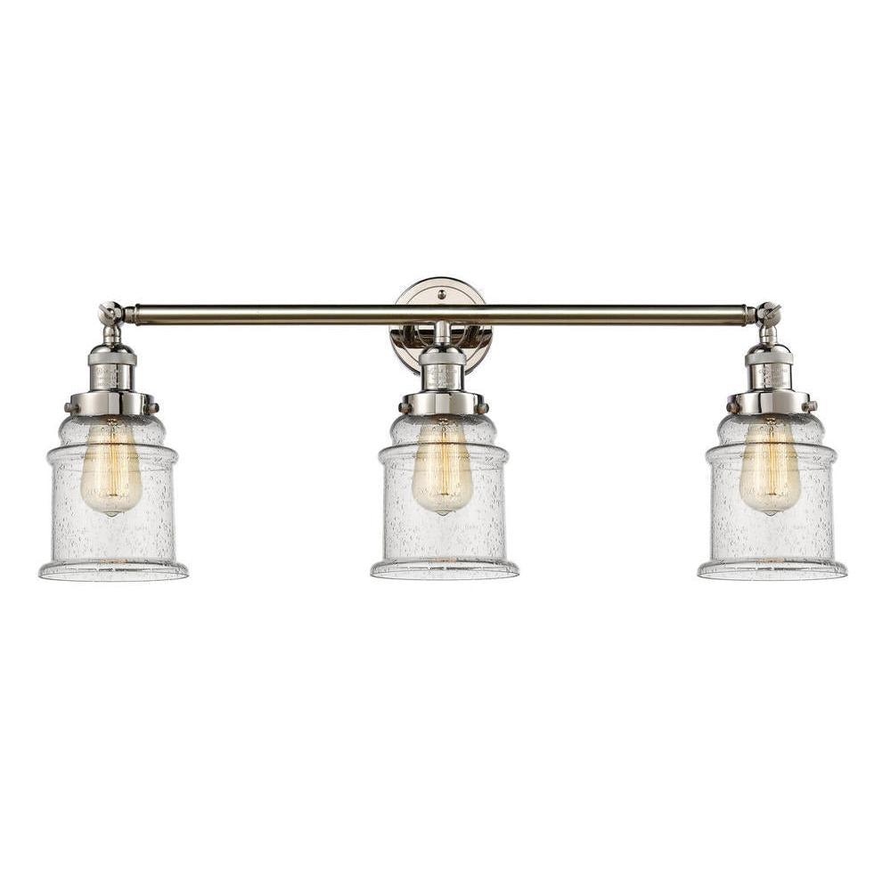 Canton - 3 Light - 30 inch - Polished Nickel - Bath Vanity Light