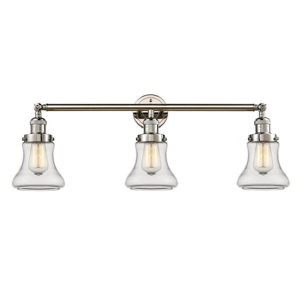 Bellmont - 3 Light - 30 inch - Polished Nickel - Bath Vanity Light