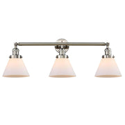 Cone - 3 Light - 32 inch - Polished Nickel - Bath Vanity Light