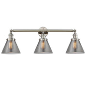 Cone - 3 Light - 32 inch - Polished Nickel - Bath Vanity Light