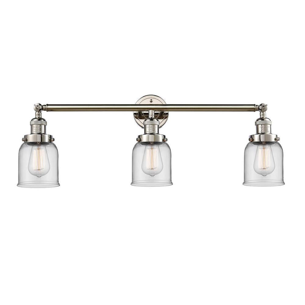 Bell - 3 Light - 30 inch - Polished Nickel - Bath Vanity Light