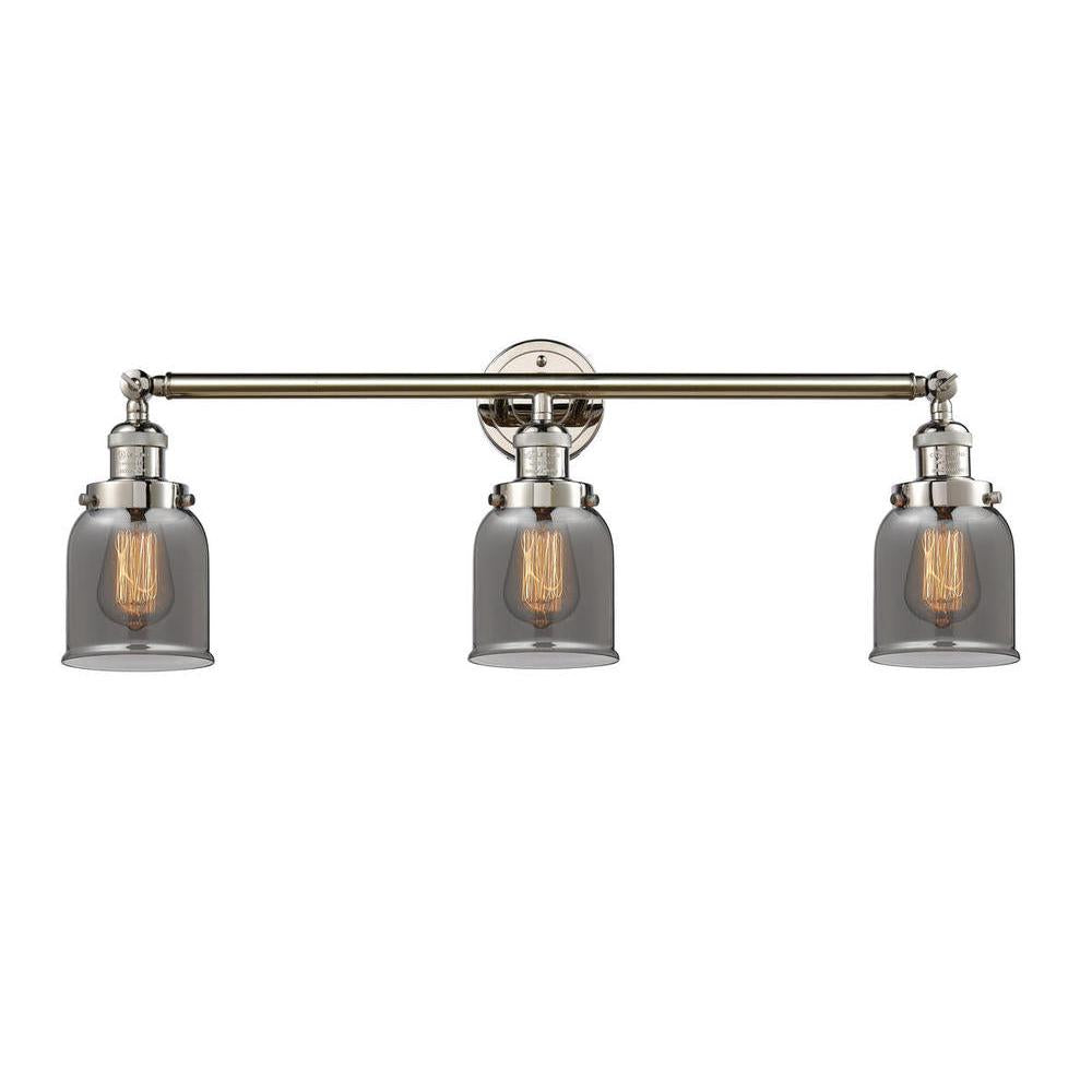 Bell - 3 Light - 30 inch - Polished Nickel - Bath Vanity Light