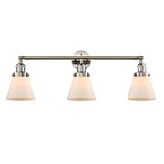 Cone - 3 Light - 30 inch - Polished Nickel - Bath Vanity Light