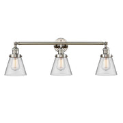 Cone - 3 Light - 30 inch - Polished Nickel - Bath Vanity Light