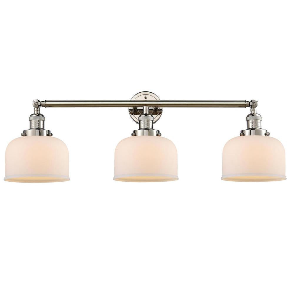 Bell - 3 Light - 32 inch - Polished Nickel - Bath Vanity Light