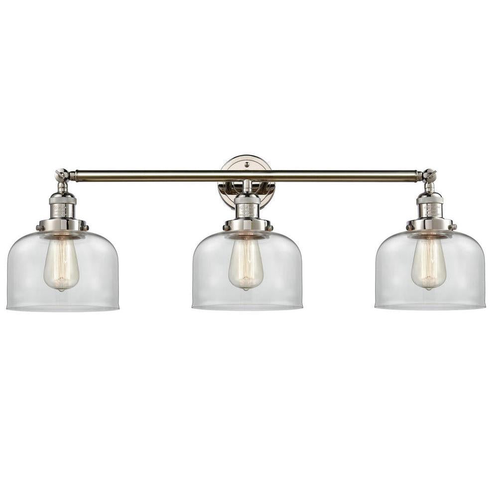 Bell - 3 Light - 32 inch - Polished Nickel - Bath Vanity Light