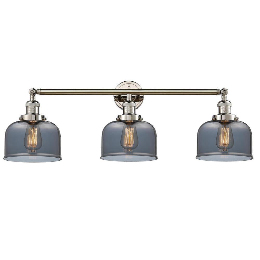Bell - 3 Light - 32 inch - Polished Nickel - Bath Vanity Light