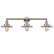 Railroad - 3 Light - 32 inch - Polished Nickel - Bath Vanity Light