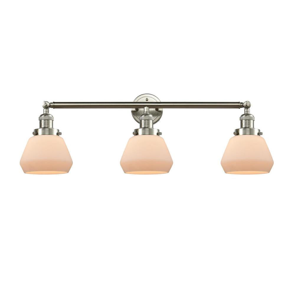 Fulton - 3 Light - 30 inch - Brushed Satin Nickel - Bath Vanity Light