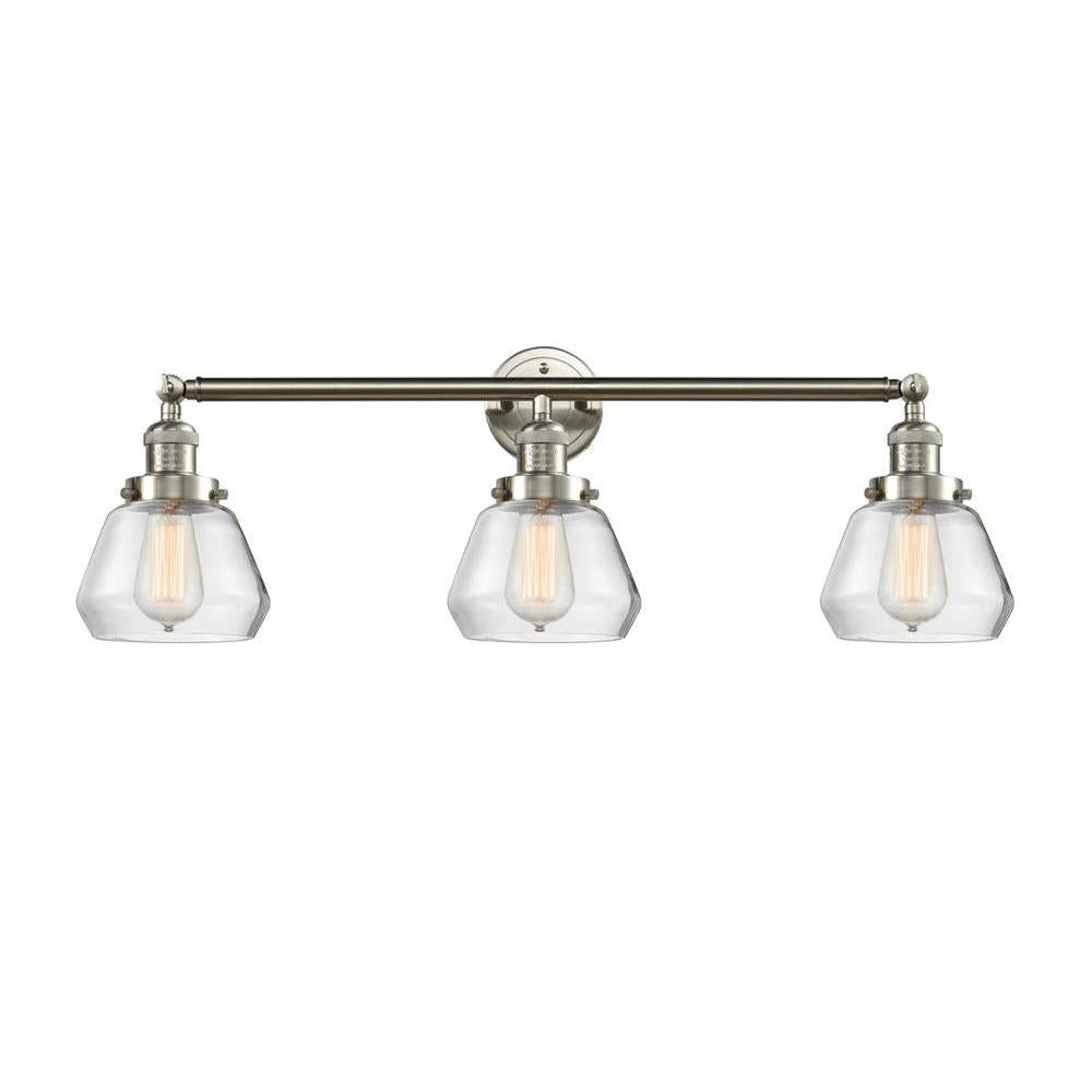 Fulton - 3 Light - 30 inch - Brushed Satin Nickel - Bath Vanity Light