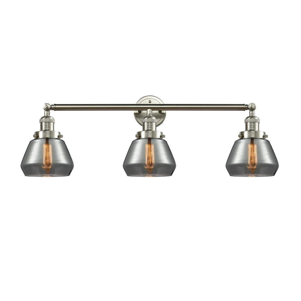 Fulton - 3 Light - 30 inch - Brushed Satin Nickel - Bath Vanity Light