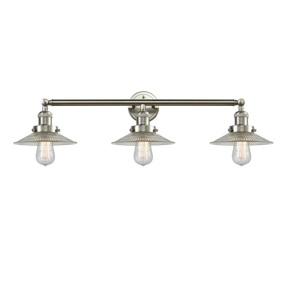Halophane - 3 Light - 33 inch - Brushed Satin Nickel - Bath Vanity Light