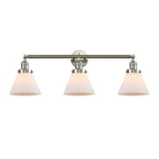 Cone - 3 Light - 32 inch - Brushed Satin Nickel - Bath Vanity Light