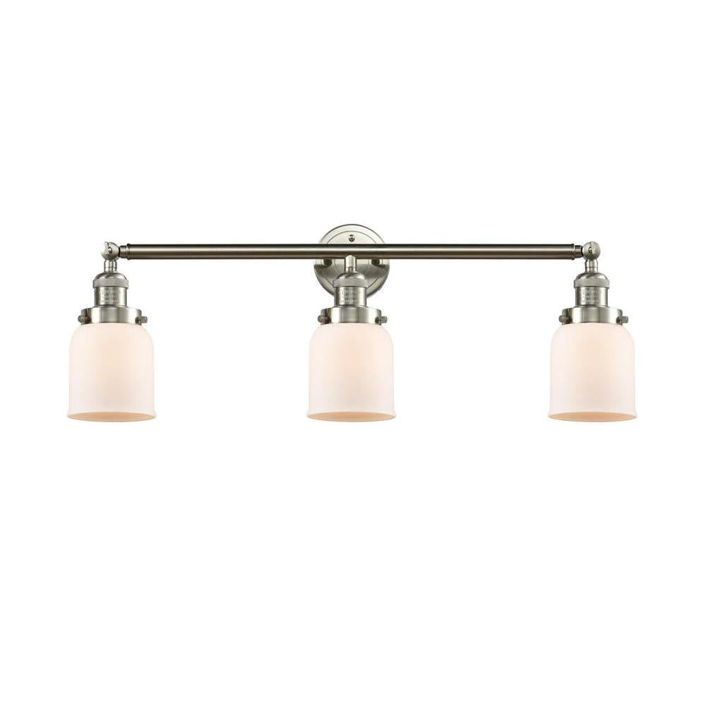 Bell - 3 Light - 30 inch - Brushed Satin Nickel - Bath Vanity Light