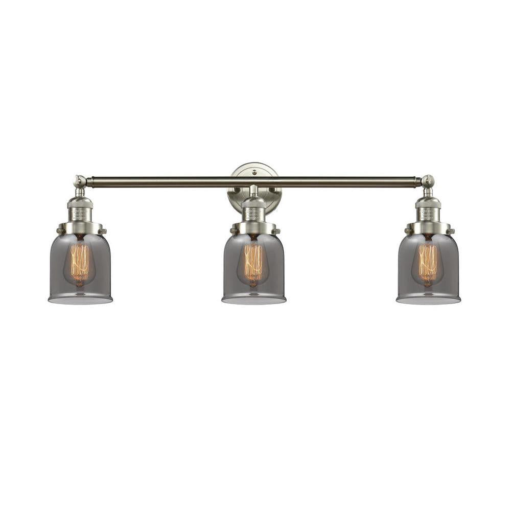 Bell - 3 Light - 30 inch - Brushed Satin Nickel - Bath Vanity Light