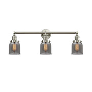 Bell - 3 Light - 30 inch - Brushed Satin Nickel - Bath Vanity Light