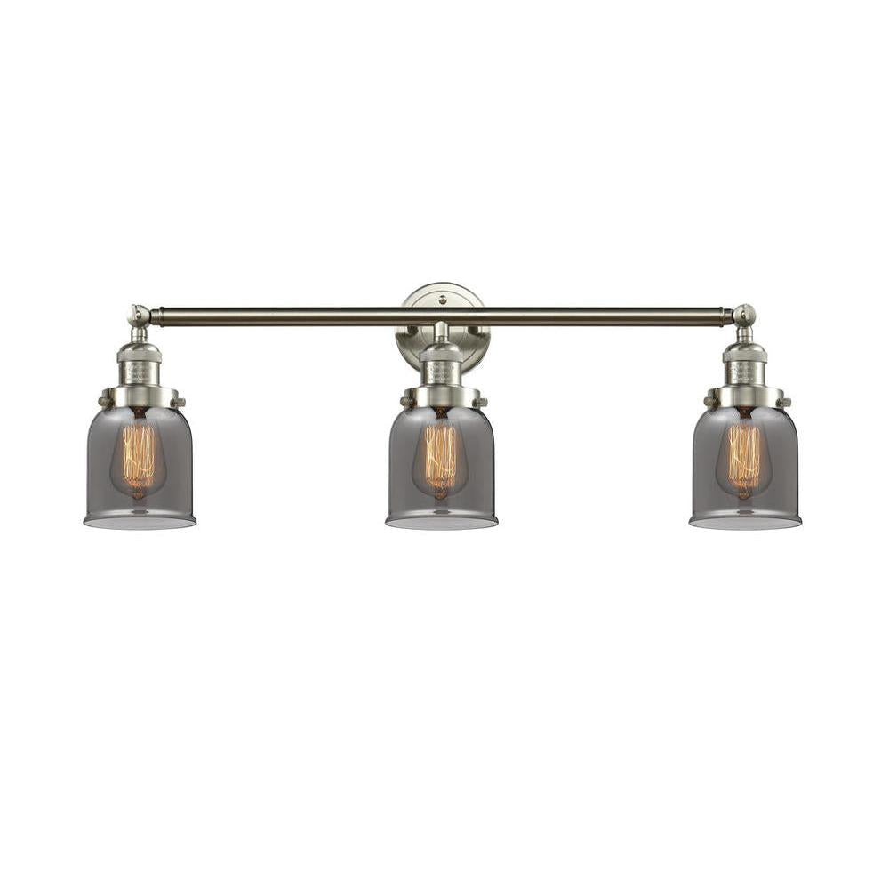 Bell - 3 Light - 30 inch - Brushed Satin Nickel - Bath Vanity Light