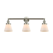 Cone - 3 Light - 30 inch - Brushed Satin Nickel - Bath Vanity Light