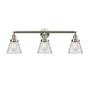 Cone - 3 Light - 30 inch - Brushed Satin Nickel - Bath Vanity Light