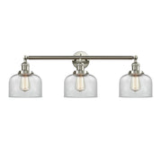 Bell - 3 Light - 32 inch - Brushed Satin Nickel - Bath Vanity Light