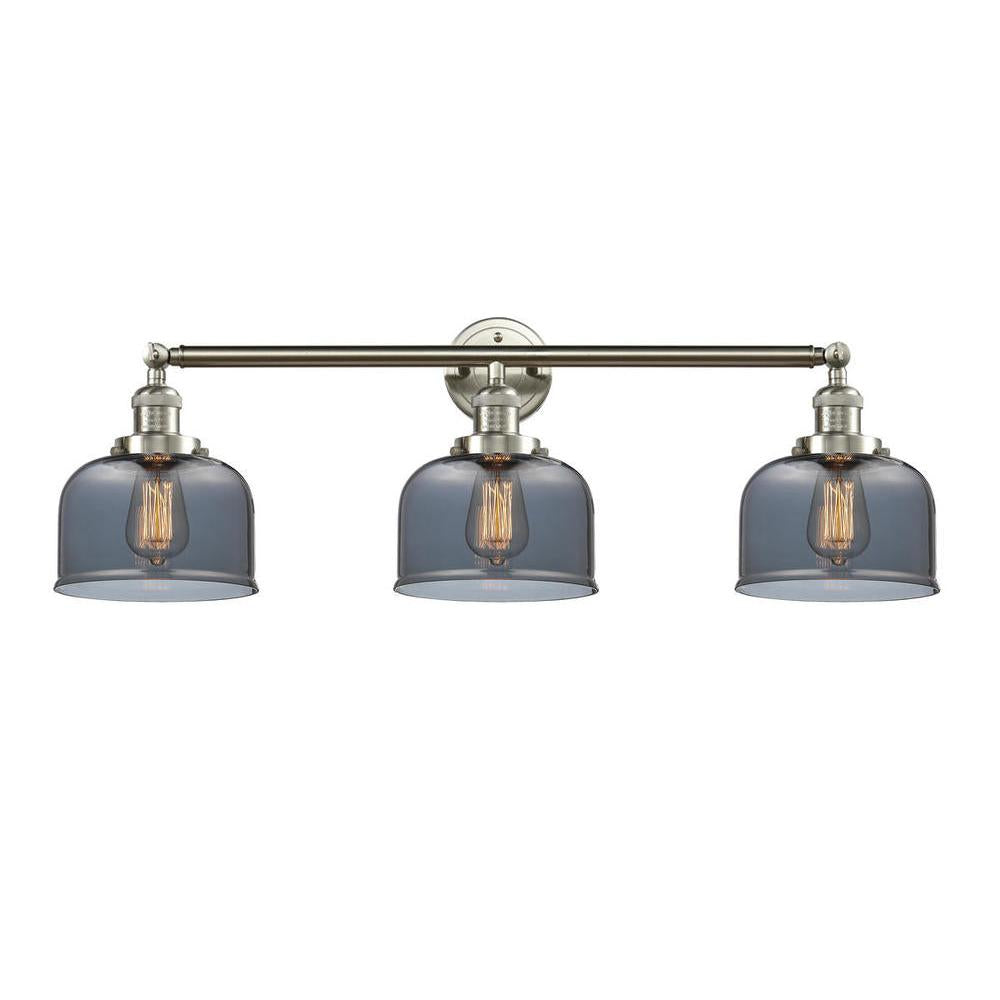 Bell - 3 Light - 32 inch - Brushed Satin Nickel - Bath Vanity Light