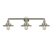 Railroad - 3 Light - 32 inch - Brushed Satin Nickel - Bath Vanity Light