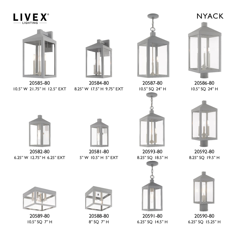 Livex Lighting NYACK 20591-80 Pendant Transitional - Gray