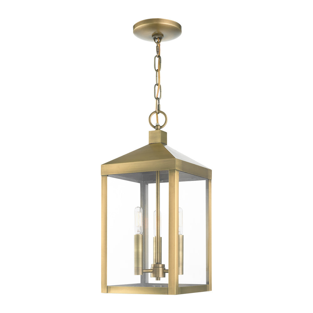 Livex Lighting NYACK 20593-01 Pendant Traditional - Antique Brass