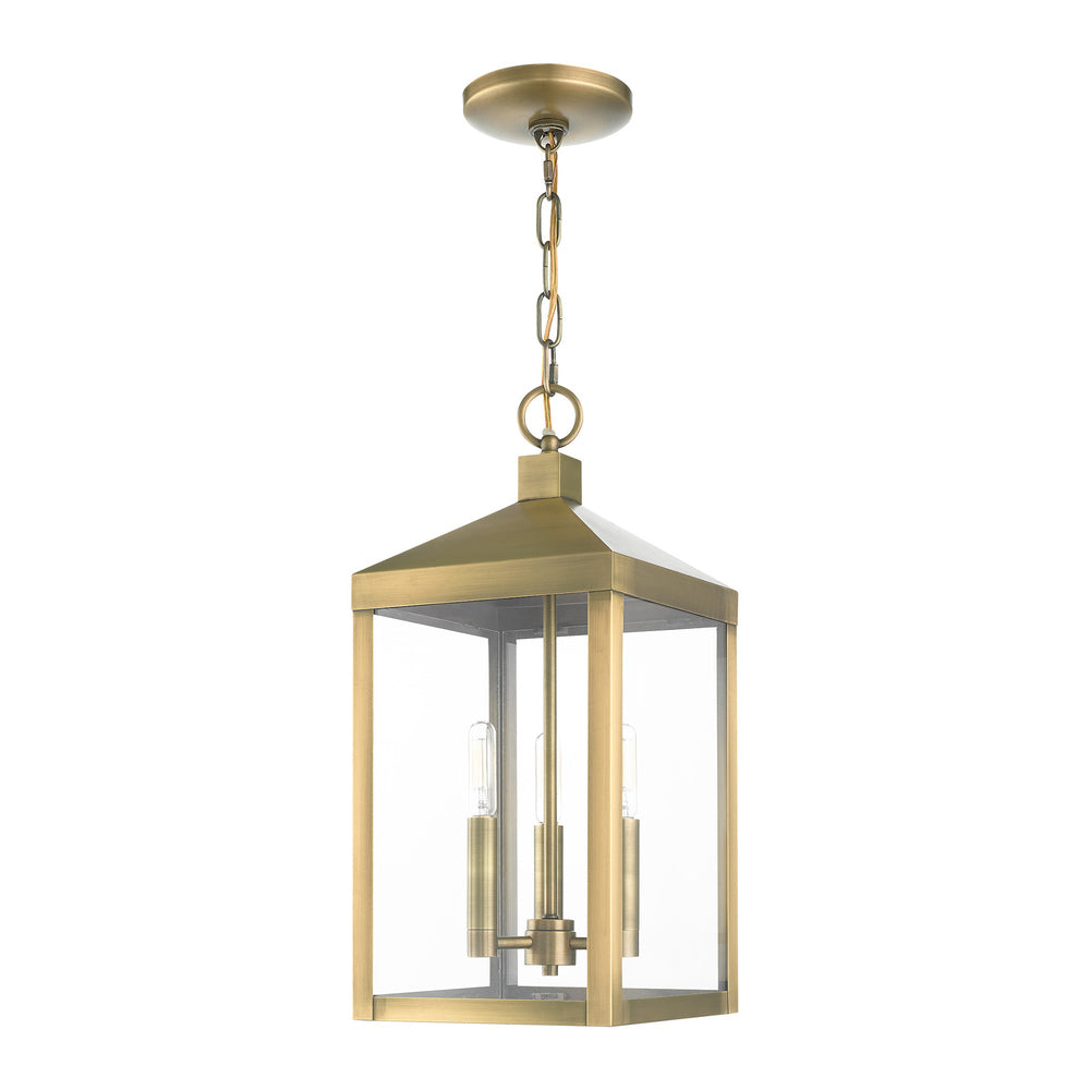 Livex Lighting NYACK 20593-01 Pendant Traditional - Antique Brass