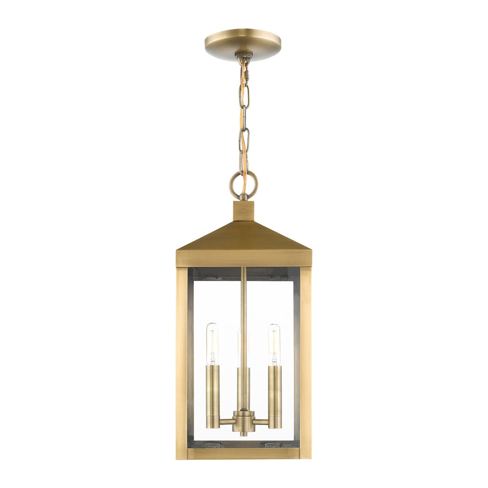 Livex Lighting NYACK 20593-01 Pendant Traditional - Antique Brass