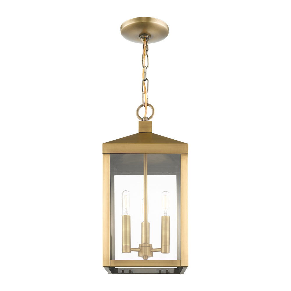 Livex Lighting NYACK 20593-01 Pendant Traditional - Antique Brass