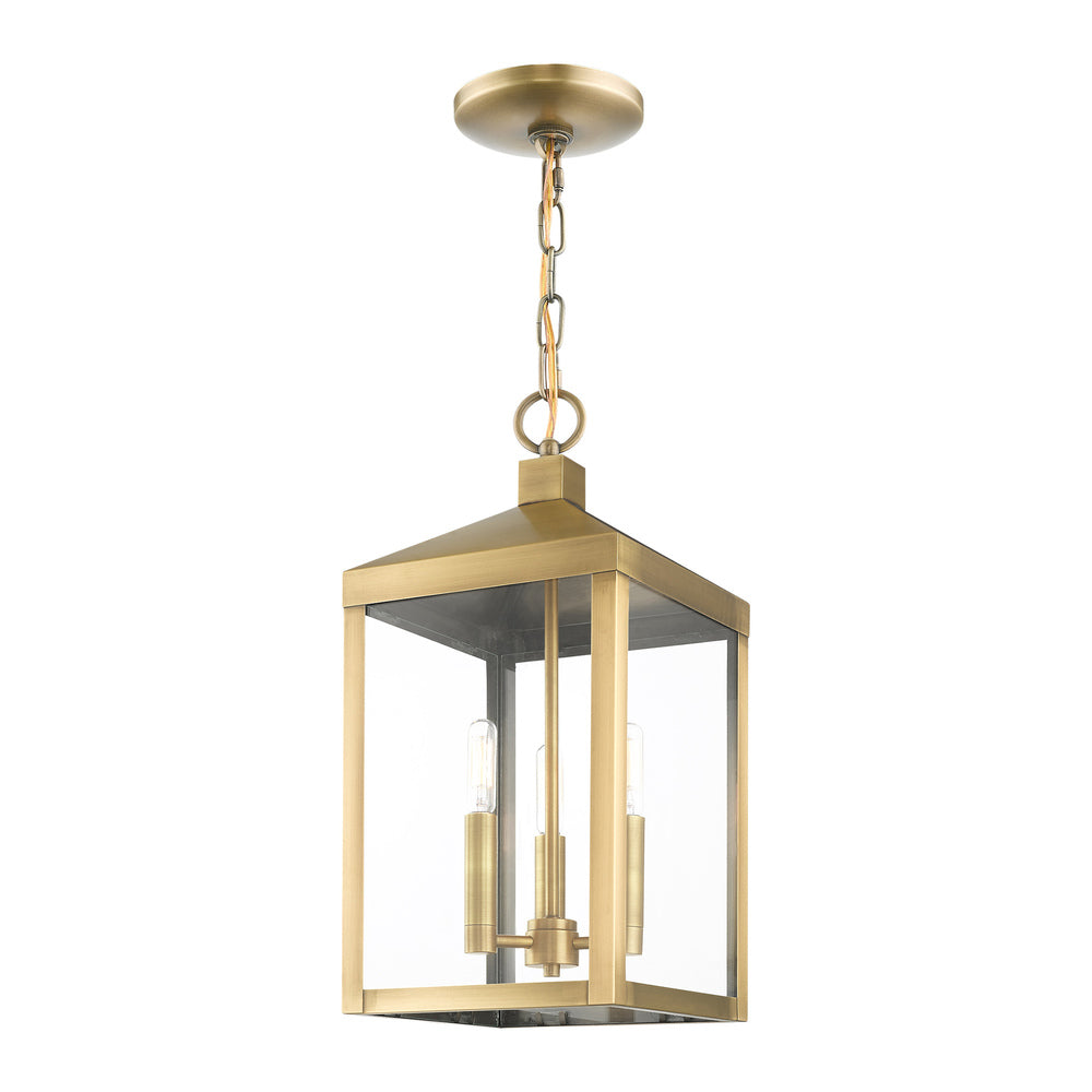 Livex Lighting NYACK 20593-01 Pendant Traditional - Antique Brass