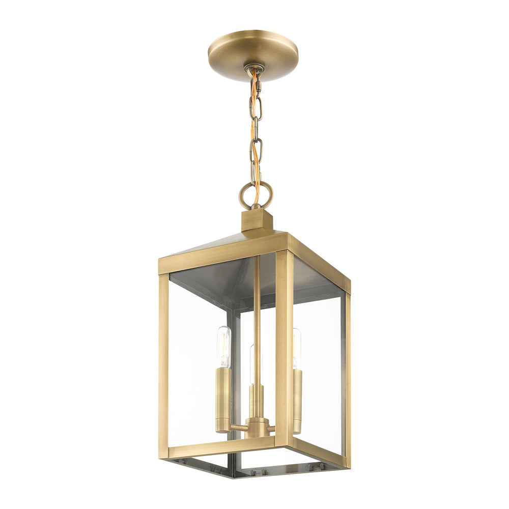 Livex Lighting NYACK 20593-01 Pendant Traditional - Antique Brass