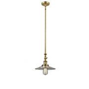 Halophane - 1 Light - 9 inch - Brushed Brass - Stem Hung - Adjustable Mini Pendant